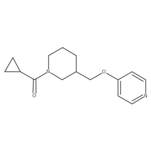 4-[(1-Cyclopropanecarbonylpiperidin-3-yl)methoxy]pyridine结构式