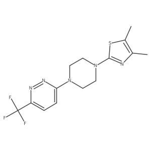 4,5-Dimethyl-2-[4-[6-(trifluoromethyl)pyridazin-3-yl]piperazin-1-yl]-1,3-thiazole Structure