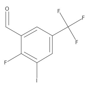 2-Fluoro-3-iodo-5-(trifluoromethyl)benzaldehyde结构式