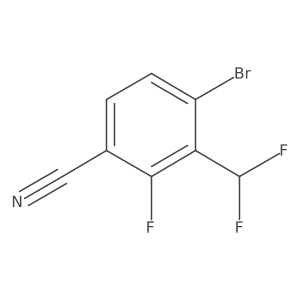 4-Bromo-3-(difluoromethyl)-2-fluorobenzonitrile Structure