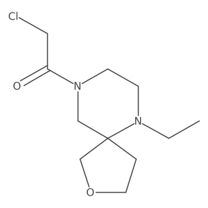 2-Chloro-1-(6-ethyl-2-oxa-6,9-diazaspiro[4.5]decan-9-yl)ethanone结构式