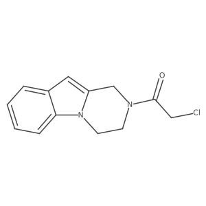 2-Chloro-1-(3,4-dihydro-1H-pyrazino[1,2-a]indol-2-yl)ethanone结构式