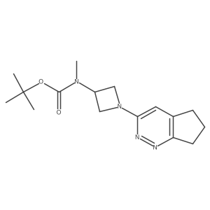 tert-butyl N-(1-{5H,6H,7H-cyclopenta[c]pyridazin-3-yl}azetidin-3-yl)-N-methylcarbamate Structure
