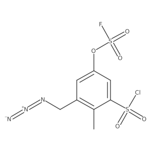 3-(Azidomethyl)-5-[(fluorosulfonyl)oxy]-2-methylbenzene-1-sulfonyl chloride结构式