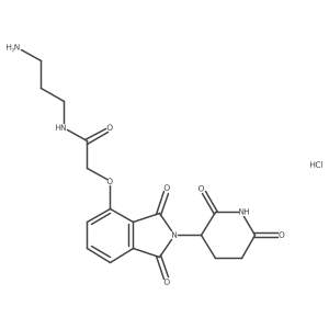 N-(3-aminopropyl)-2-((2-(2,6-dioxopiperidin-3-yl)-1,3-dioxoisoindolin-4-yl)oxy)acetamide hydrochloride结构式