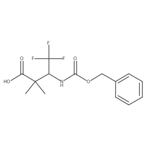 (3S)-3-{[(benzyloxy)carbonyl]amino}-4,4,4-trifluoro-2,2-dimethylbutanoic acid结构式