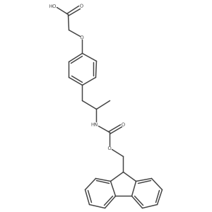 2-{4-[2-({[(9H-fluoren-9-yl)methoxy]carbonyl}amino)propyl]phenoxy}acetic acid结构式