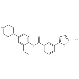 N-(2-Methoxy-4-(piperazin-1-YL)phenyl)-6-(1H-pyrazol-5-YL)picolinamide hcl结构式