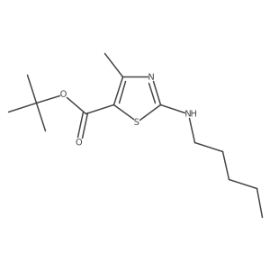 Tert-butyl 4-methyl-2-(pentylamino)-1,3-thiazole-5-carboxylate结构式