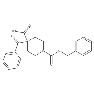 4-Benzoyl-1-[(benzyloxy)carbonyl]piperidine-4-carboxylic acid结构式