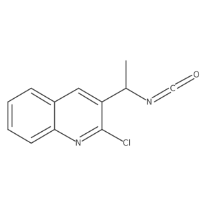 2-Chloro-3-(1-isocyanatoethyl)quinoline Structure