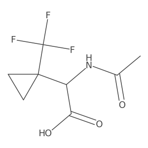 2-Acetamido-2-[1-(trifluoromethyl)cyclopropyl]acetic acid Structure