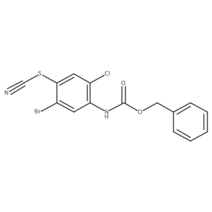 benzyl N-[5-bromo-2-chloro-4-(cyanosulfanyl)phenyl]carbamate结构式