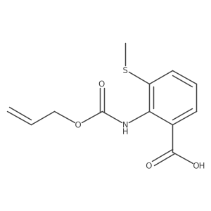 3-(Methylsulfanyl)-2-{[(prop-2-en-1-yloxy)carbonyl]amino}benzoic acid结构式