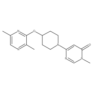 6-{4-[(3,6-Dimethylpyrazin-2-yl)oxy]piperidin-1-yl}-3-methyl-3,4-dihydropyrimidin-4-one Structure