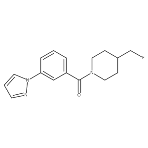 4-(fluoromethyl)-1-[3-(1H-pyrazol-1-yl)benzoyl]piperidine Structure
