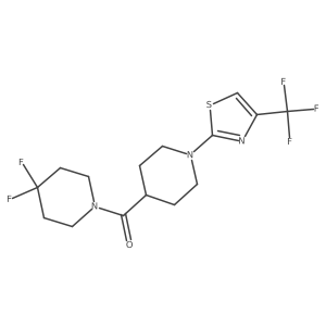 4-(4,4-Difluoropiperidine-1-carbonyl)-1-[4-(trifluoromethyl)-1,3-thiazol-2-yl]piperidine结构式