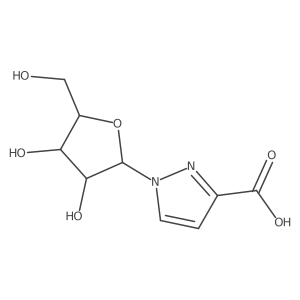1-((2R,3R,4S,5R)-3,4-Dihydroxy-5-(hydroxymethyl)tetrahydrofuran-2-yl)-1H-pyrazole-3-carboxylic acid结构式