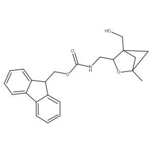 (9H-fluoren-9-yl)methyl N-{[4-(hydroxymethyl)-1-methyl-2-oxabicyclo[2.1.1]hexan-3-yl]methyl}carbamate结构式