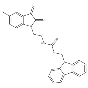 (9H-fluoren-9-yl)methyl N-[2-(5-fluoro-2,3-dioxo-2,3-dihydro-1H-indol-1-yl)ethyl]carbamate Structure