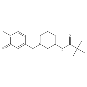 2,2-dimethyl-N-{1-[(1-methyl-2-oxo-1,2-dihydropyridin-4-yl)methyl]piperidin-3-yl}propanamide结构式
