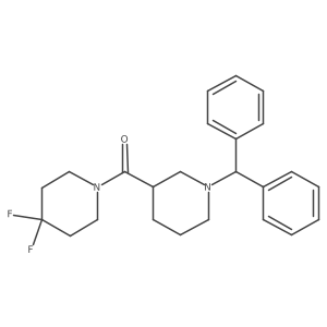 1-[1-(Diphenylmethyl)piperidine-3-carbonyl]-4,4-difluoropiperidine结构式