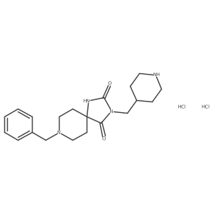 8-Benzyl-3-(piperidin-4-ylmethyl)-1,3,8-triazaspiro[4.5]decane-2,4-dione dihydrochloride Structure