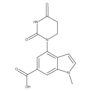 4-(2,4-dioxo-1,3-diazinan-1-yl)-1-methyl-1H-indole-6-carboxylic acid结构式