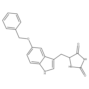 5-[[5-(Phenylmethoxy)-1H-indol-3-yl]methyl]-2,4-imidazolidinedione结构式