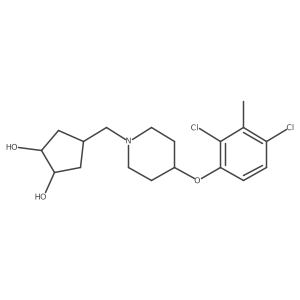 4-[[4-(2,4-Dichloro-3-methylphenoxy)-1-piperidinyl]methyl]-1,2-cyclopentanediol Structure