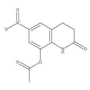 6-Nitro-2-oxo-1,2,3,4-tetrahydroquinolin-8-yl acetate结构式