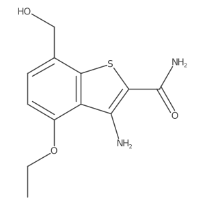 Benzo[b]thiophene-2-carboxamide,3-amino-4-ethoxy-7-(hydroxymethyl)-结构式