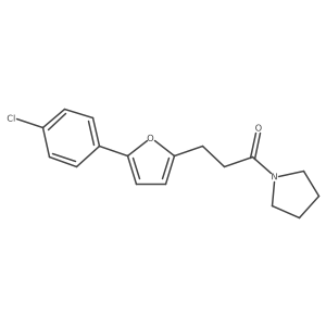 1-(3-(5-(4-Chlorophenyl)-2-furyl)propanoyl)pyrrolidine结构式