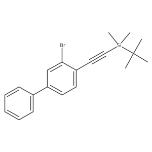 (3-Bromobiphenyl-4-ylethynyl)-tert-butyldimethylsilane结构式