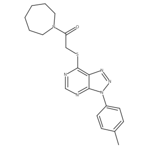 1-(azepan-1-yl)-2-((3-(p-tolyl)-3H-[1,2,3]triazolo[4,5-d]pyrimidin-7-yl)thio)ethanone结构式