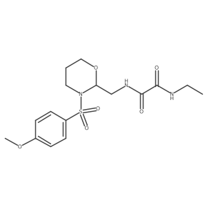 N1-ethyl-N2-((3-((4-methoxyphenyl)sulfonyl)-1,3-oxazinan-2-yl)methyl)oxalamide Structure
