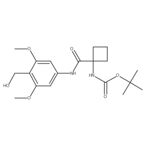 1,1-Dimethylethyl N-[1-[[[4-(hydroxymethyl)-3,5-dimethoxyphenyl]amino]carbonyl]cyclobutyl]carbamate Structure
