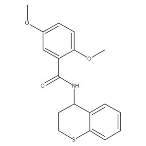 N-(3,4-dihydro-2H-thiochromen-4-yl)-2,5-dimethoxybenzamide结构式