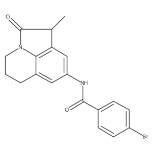 4-bromo-N-(1-methyl-2-oxo-2,4,5,6-tetrahydro-1H-pyrrolo[3,2,1-ij]quinolin-8-yl)benzamide结构式