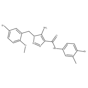 5-amino-1-(5-bromo-2-methoxybenzyl)-N-(4-bromo-3-methylphenyl)-1H-1,2,3-triazole-4-carboxamide结构式