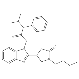 2-[2-(1-butyl-5-oxopyrrolidin-3-yl)-1H-1,3-benzodiazol-1-yl]-N-phenyl-N-(propan-2-yl)acetamide Structure