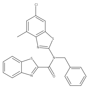 N-benzyl-N-(6-chloro-4-methylbenzo[d]thiazol-2-yl)benzo[d]thiazole-2-carboxamide结构式