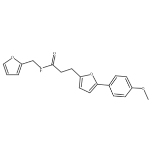 N-(furan-2-ylmethyl)-3-(5-(4-methoxyphenyl)furan-2-yl)propanamide Structure