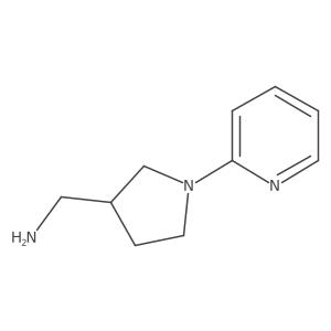 1-(2-Pyridinyl)-3-pyrrolidinemethanamine结构式