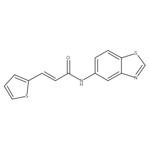 (E)-N-(benzo[d]thiazol-5-yl)-3-(thiophen-2-yl)acrylamide结构式
