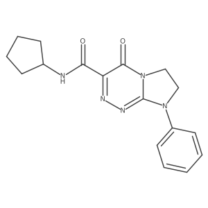 N-cyclopentyl-4-oxo-8-phenyl-4,6,7,8-tetrahydroimidazo[2,1-c][1,2,4]triazine-3-carboxamide结构式