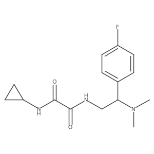 N1-cyclopropyl-N2-(2-(dimethylamino)-2-(4-fluorophenyl)ethyl)oxalamide Structure