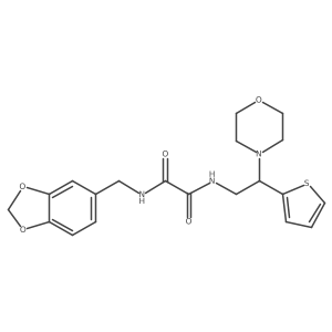 N1-(benzo[d][1,3]dioxol-5-ylmethyl)-N2-(2-morpholino-2-(thiophen-2-yl)ethyl)oxalamide Structure