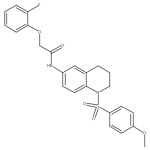 2-(2-fluorophenoxy)-N-[1-(4-methoxybenzenesulfonyl)-1,2,3,4-tetrahydroquinolin-6-yl]acetamide Structure