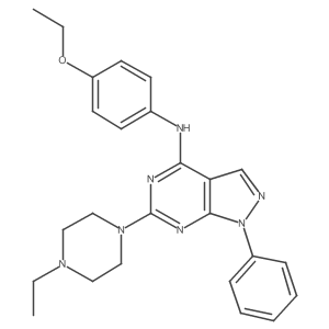 N-(4-ethoxyphenyl)-6-(4-ethylpiperazin-1-yl)-1-phenyl-1H-pyrazolo[3,4-d]pyrimidin-4-amine Structure
